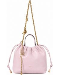 Chloé - Light Lilac Icons Mini Shoulder Bag With Chain - Lyst