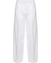 Brunello Cucinelli - Organza Sartorial Track Trousers With Monili - Lyst