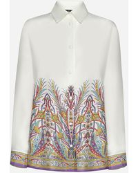 Etro - Paisley Print Cotton-blend Shirt - Lyst