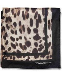 Dolce & Gabbana - Leopard-Print Silk Twill Scarf - Lyst