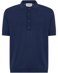 D 40 - Dark Viscose Blend Knit Short-Sleeved Polo Shirt - Lyst