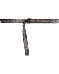 Balenciaga - Khaki And Jacquard Canvas D Ring Belt - Lyst
