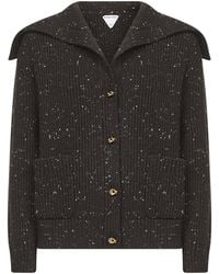 Bottega Veneta - Fondant English Rib Knit Wool Cardigan - Lyst