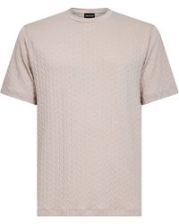Giorgio Armani - Asv Embossed Viscose Blend T-Shirt - Lyst