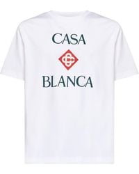 CASABLANCA - Cotton Jersey Diamond Logo T-Shirt - Lyst