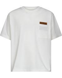 Bottega Veneta - Chalk Pima Cotton Jersey Crewneck T-Shirt<Br - Lyst