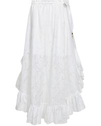 Zimmermann - Printed Cotton Blend Daylight Maxi Skirt - Lyst