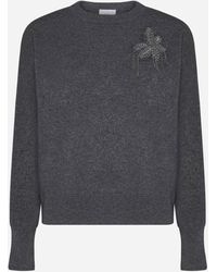 Brunello Cucinelli - Embroidery Cashmere Sweater - Lyst