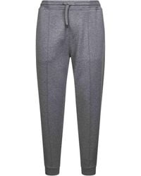 Brunello Cucinelli - Double Fleece Jogger Trousers - Lyst