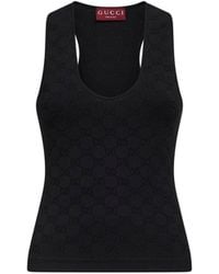 Gucci - Elastic Gg Jacquard Tank Top, Ready-To-Wear - Lyst