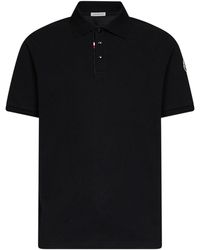 Moncler - Cotton Piqué Polo Shirt With Logo - Lyst