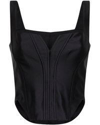 Self-Portrait - Taffeta Corset Top - Lyst