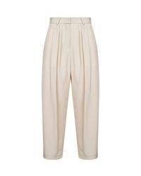Isabel Marant - Ecru Fluid Crêpe Janice Carrot-Fit Trousers - Lyst