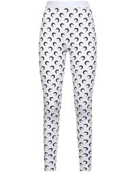 Marine Serre - Optical Moon Print Recycled Jersey Leggings - Lyst