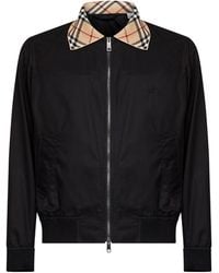 Burberry - Gabardine Harrington Glenfields Jacket - Lyst