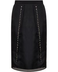 Stella McCartney - Crystal-Embellished Silk Organza Midi Skirt - Lyst