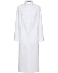 Balenciaga - Poplin Draped Back Shirt Dress - Lyst
