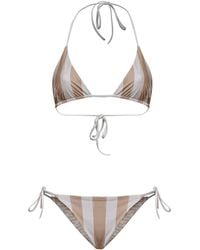 Fendi - Pequin And Ff Lycra Reversible Bikini - Lyst