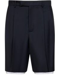 Jil Sander - Wool Canvas Double-Layer Shorts - Lyst