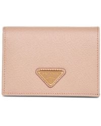 Prada - Powder Saffiano Small Wallet - Lyst