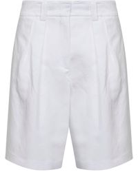 Blanca Vita - Viscose And Linen Belsik Bermuda Shorts - Lyst