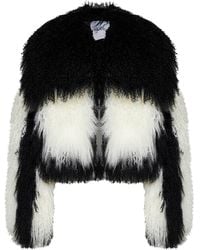 The Attico - And Natural Two-Tone Mongolian Fur Bomber Jacket - Lyst