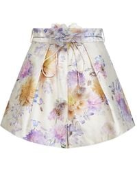 Zimmermann - Shorts Luna Tuck Silk-Cotton - Lyst
