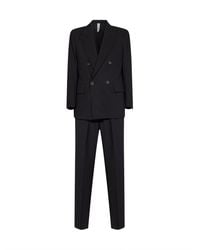 Hevò - Stretch Canvas Rodi Double-Breasted Suit - Lyst