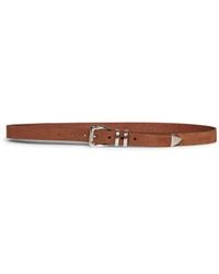 Brunello Cucinelli - Reversed Calfskin Leather Belt - Lyst