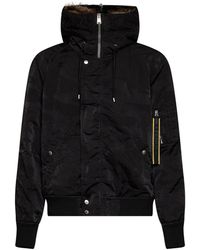 Fendi - Patchwork Nylon Hooded Bomber Jacket - Lyst