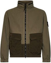 Stone Island - Military Organic Panama Cotton And Nylon Overshirt - Lyst