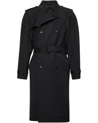 Fendi - Wool Double-Breasted Trench Coat - Lyst