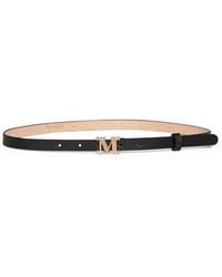 Max Mara - Leather Mgraziata Monogram Belt - Lyst