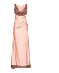 Rabanne - Viscose Jersey And Mesh Long Dress - Lyst