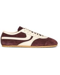 Dries Van Noten - Dark Suede Sneakers With Leather Details<Br - Lyst
