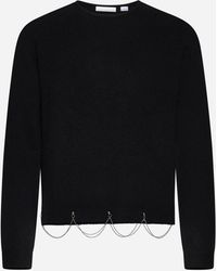 Random Identities - Chain-detail Wool-blend Sweater - Lyst