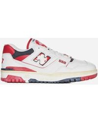 New Balance - 550 Sneakers Off White / Red - Lyst