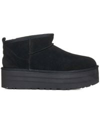 UGG - Classic Ultra Mini Platform Suede Classic Boots - Lyst