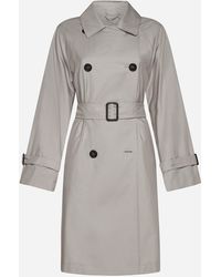Max Mara The Cube - Cotton-blend Double-breasted Trench Coat - Lyst