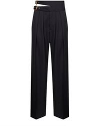 Chloé - Grain De Poudre Wool Tailored Trousers - Lyst