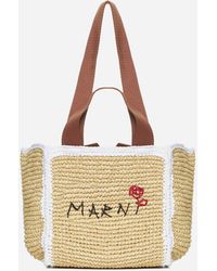 Marni - Raffia Small Shopping Bag - Lyst