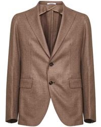 Tagliatore - Camel Wool And Cashmere Montecarlo Single-Breasted Blazer - Lyst