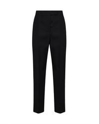 Prada - Compact Gabardine Straight-Leg Trousers - Lyst