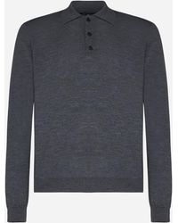 Low Brand - Virgin Wool Polo Shirt - Lyst