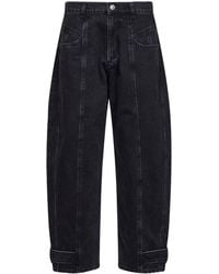 Isabel Marant - Cotton Denim Leya Barrel Jeans - Lyst