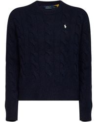 Polo Ralph Lauren - Hunter Wool And Cashmere Cable-Knit Crewneck Sweater - Lyst