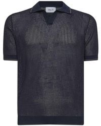 D 40 - Cotton Knit Short-Sleeved Polo Shirt - Lyst