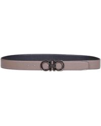 Ferragamo - Two-Tone Gancini Reversible Belt - Lyst