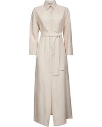 Blanca Vita - Viscose And Linen Aflea Shirt Dress - Lyst