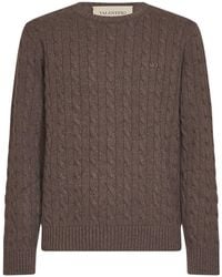 Valentino - Cable-Knit Cashmere Sweater With Vlogo - Lyst